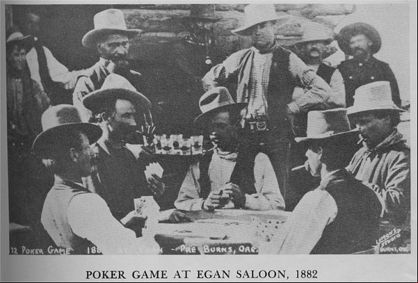 Poker game at Egan Saloon