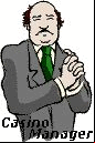 Casino Manager rubbibg his hands